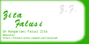 zita falusi business card